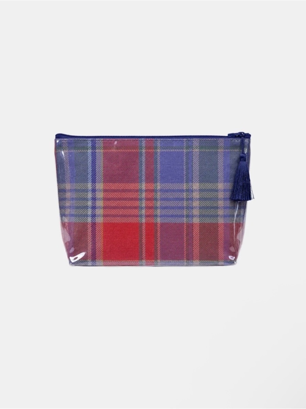 Dairy Boy Shell and Sail Makeup Bag Large- Nantucket Madras - Picture 5 of 5